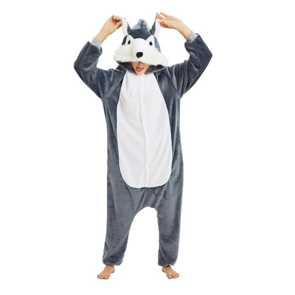 Wolf Pajamas Animal Kigurumi One Piece Union Suit Costume Unisex Large
